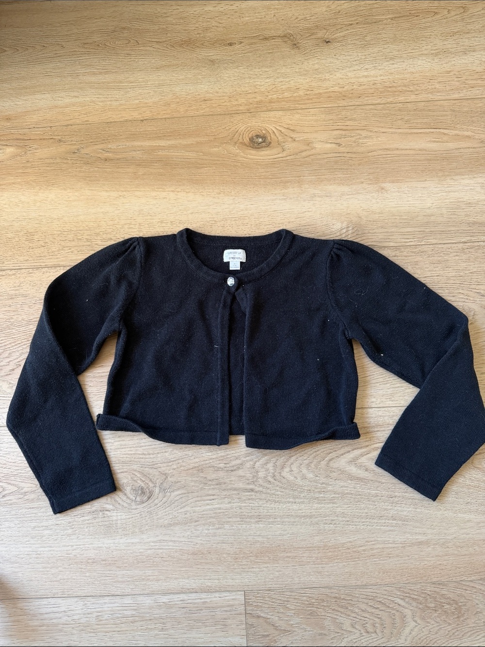 Gymboree Black Cropped Knit Cardigan